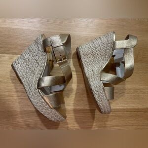 Michael Kors Gold Wedge Platform Sandals!!!